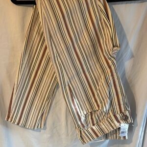 American Eagle Outfitters Women's Striped Jeggings - Cream and Brown